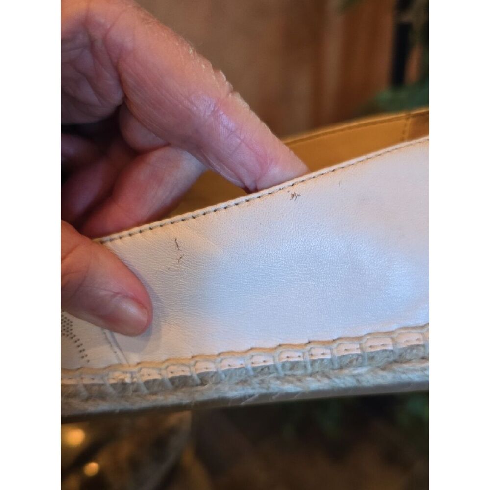 Coach Cream Logo Espadrille Slip-On Flats Size 9 - Picture 11 of 11